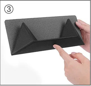Blue foldable laptop cooling bracket with anti-slip surface and ergonomic design