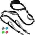 Nylon multifunctional dog traction belt with black and blue colour, 135cm waist belt circumference