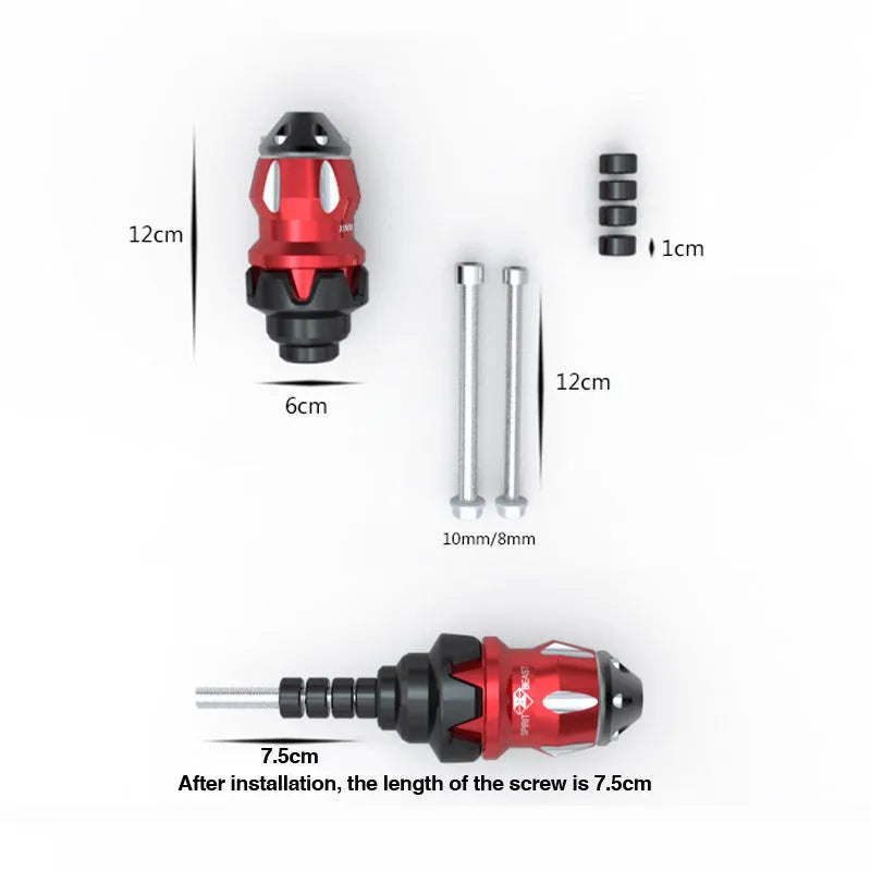 Black aluminium alloy electric motorcycle modification accessories on a bike