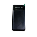 Black ultra-thin power bank showing compact design with 10000mAh capacity