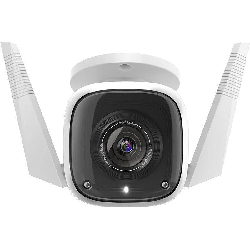 Outdoor 1080p HD webcam with infrared night vision and dustproof housing.