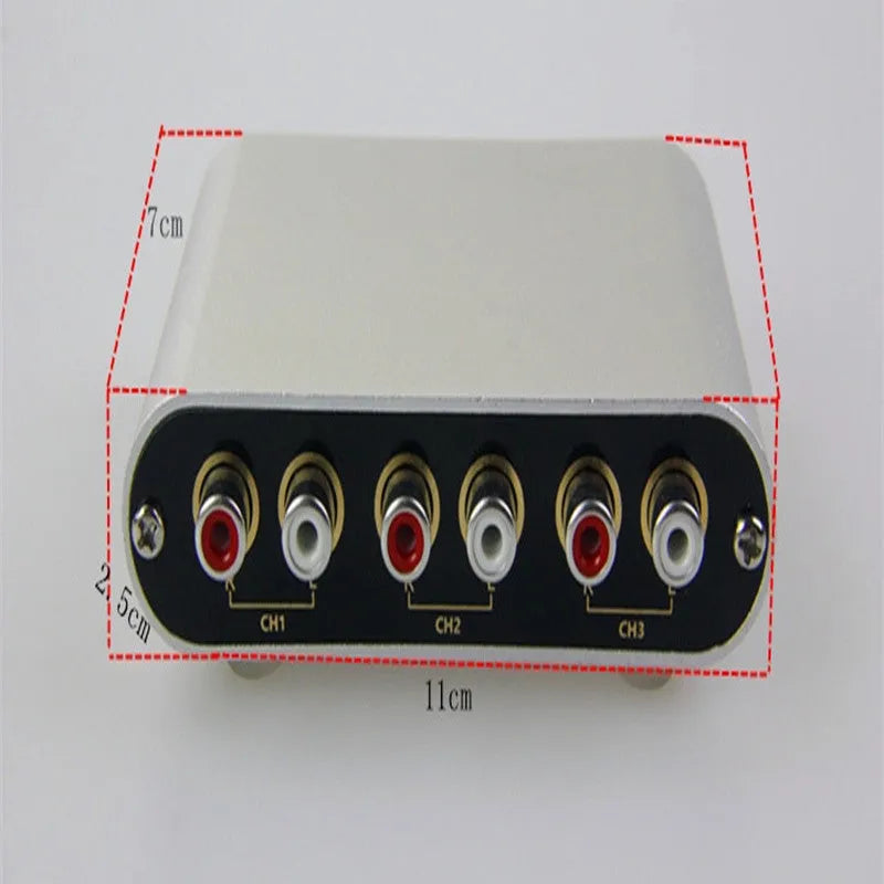 Silver audio source switch unit with remote control for US market