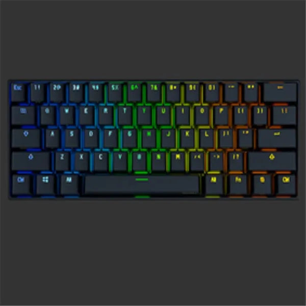 Black wireless Bluetooth mechanical keyboard with multimedia keys