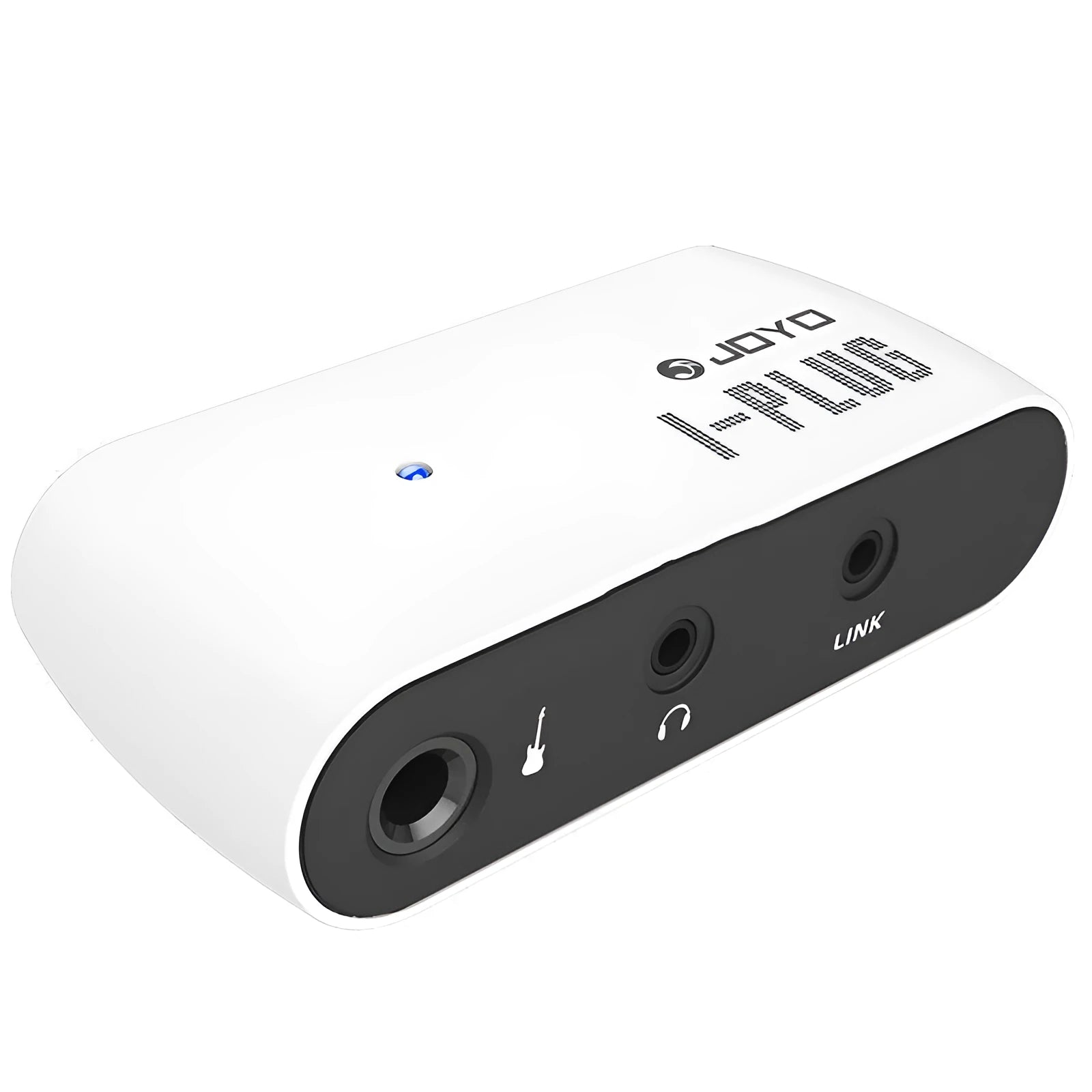 White metal distortion headphone amplifier with 6.35mm jack for guitar practice