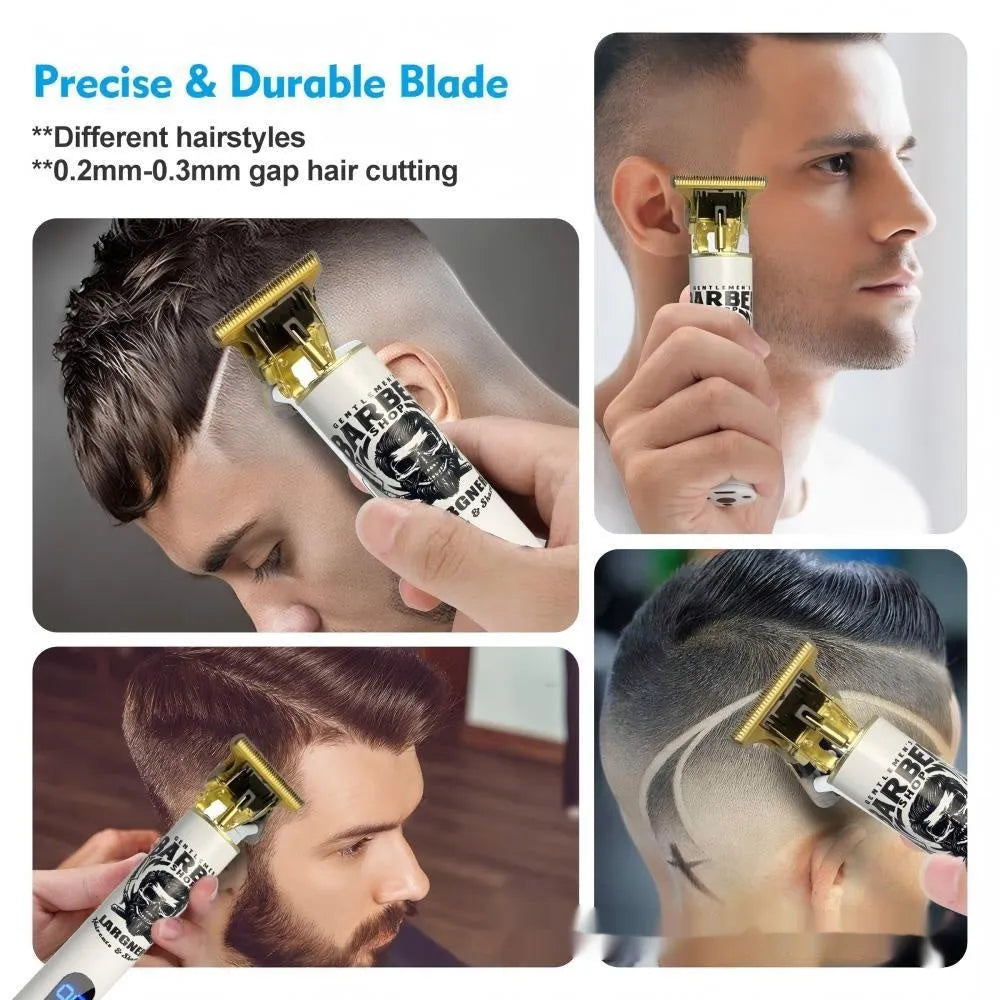 Rechargeable hair clipper with stainless steel cutter head and USB charging port