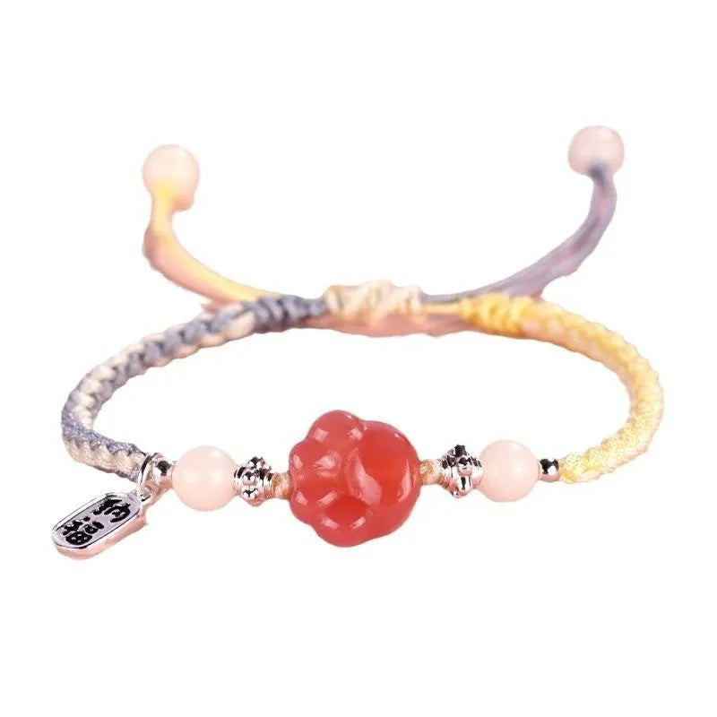 Cat's paw design woven bracelet in couple style with manual processing