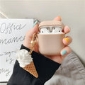 Cylinder ice cream design silicone case for Apple AirPods 2 wireless Bluetooth headphones