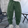 Men's blue bamboo fibre cropped casual sports trousers on a hanger.