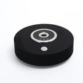 USB-powered car air freshener diffuser in black plastic housing with anti-slip pad.
