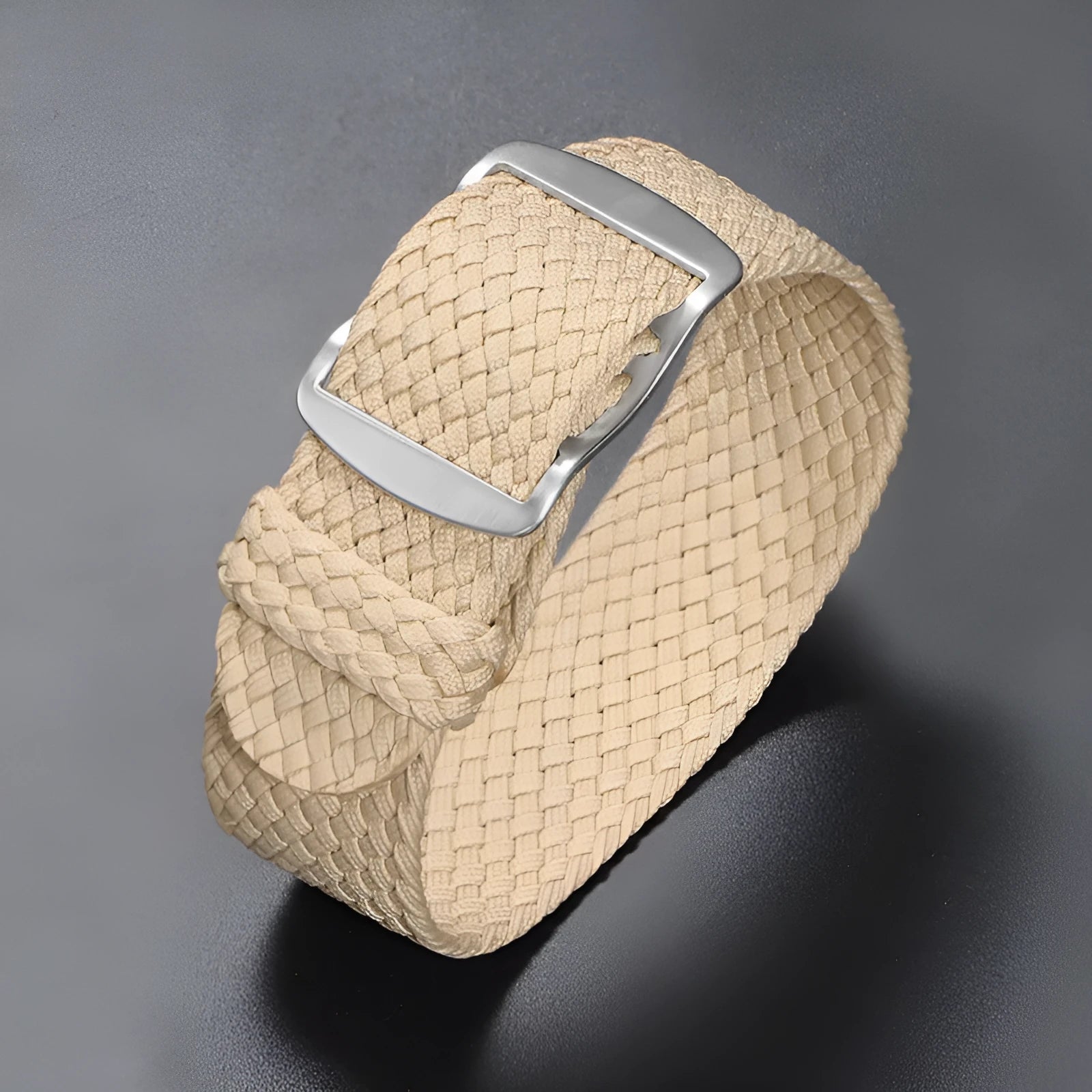 Woven nylon watchband in multiple colour options, 14-22mm width, with spring bar attachment