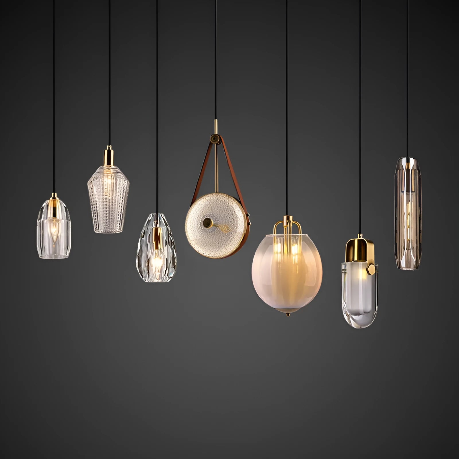 Nordic pure copper crystal mini chandelier 11cm diameter warm light for restaurant bedside decor