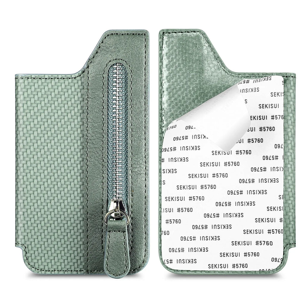 All-inclusive phone case with transparent TPU lens, PU card holder, and striped pattern for iPhone 13 Pro