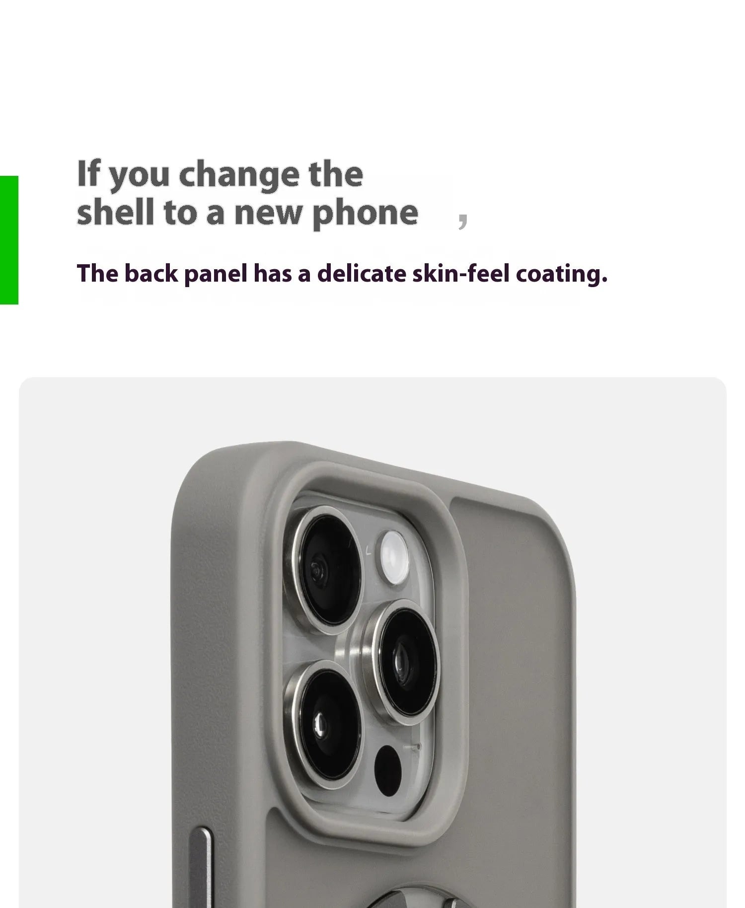 Rotating bracket magnetic TPU phone case for iPhone 13-15 Pro Max in Classic Black with 360° bracket