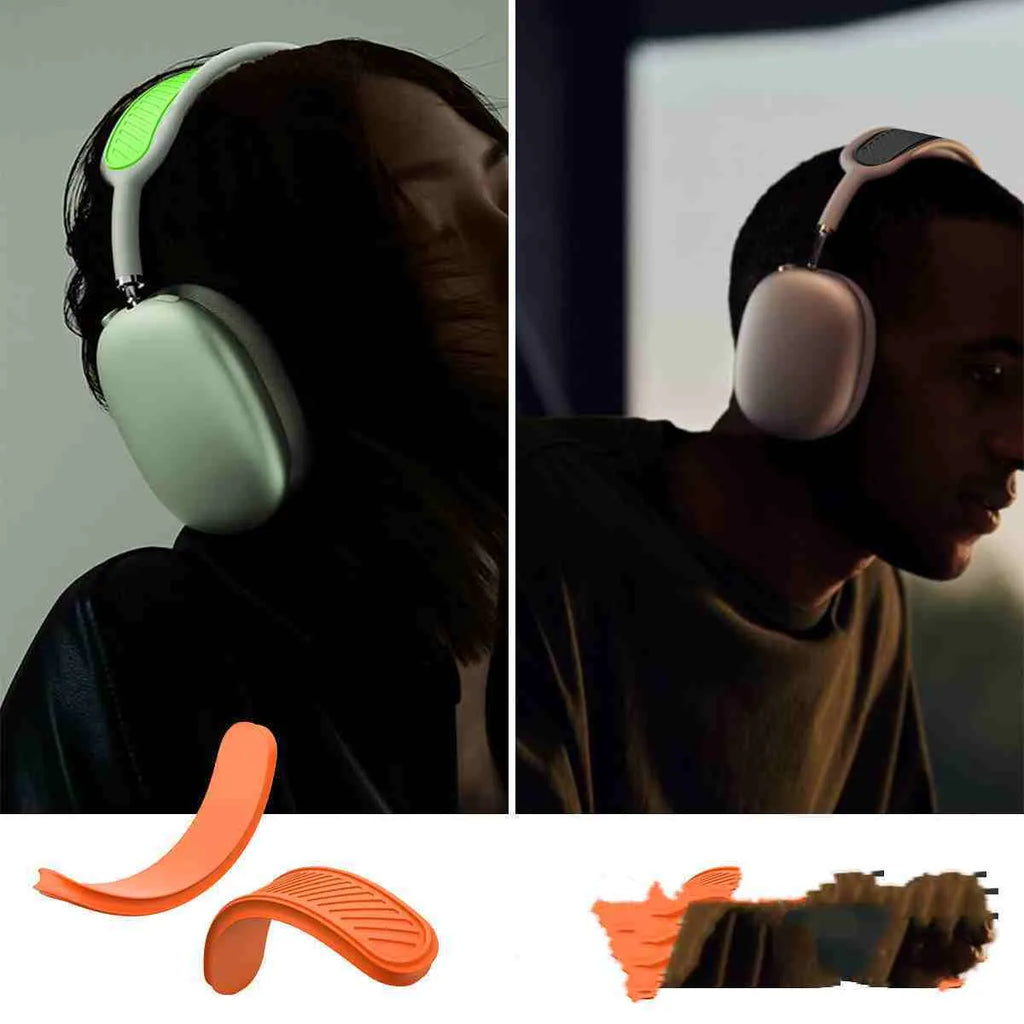 Silicone headphone cover for AirPods Max beam in black, blue, red, orange and luminous green