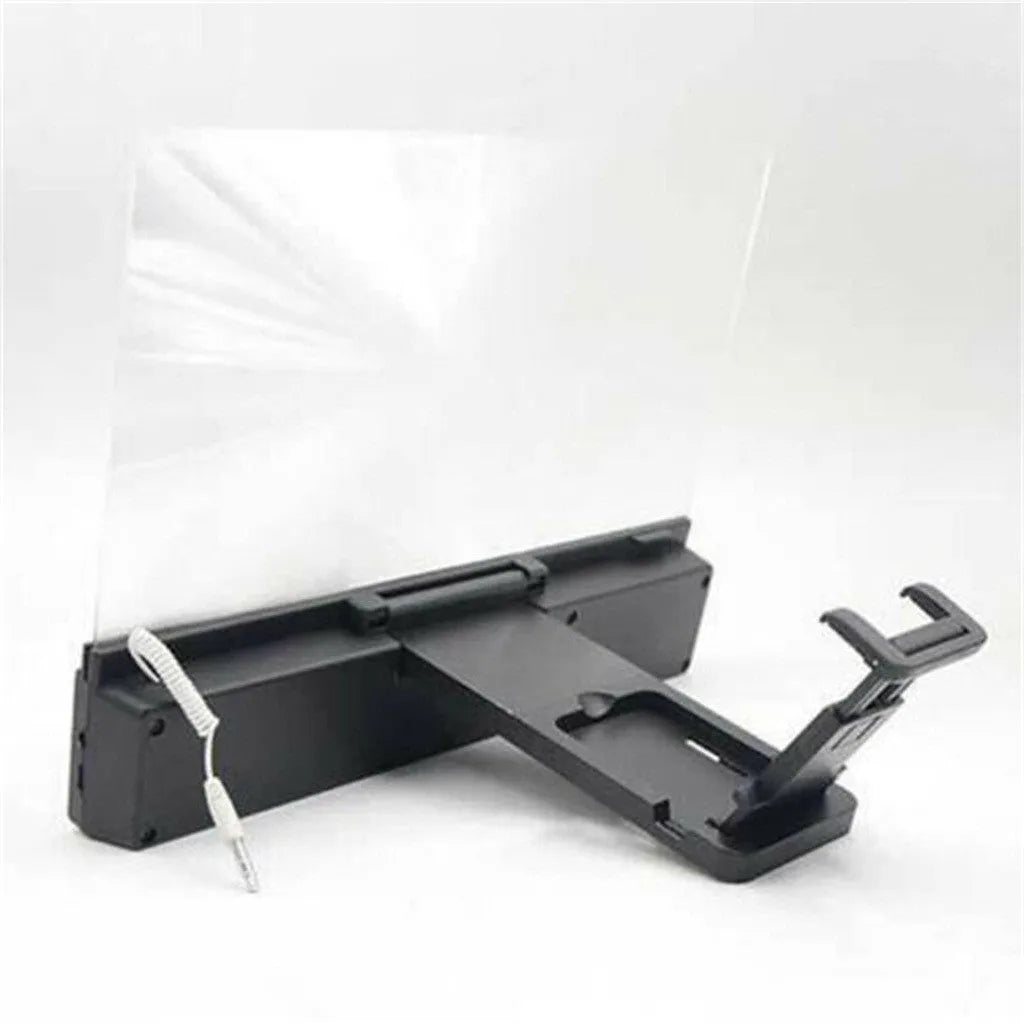 12-inch mobile phone screen amplifier with adjustable gooseneck stand and audio cable