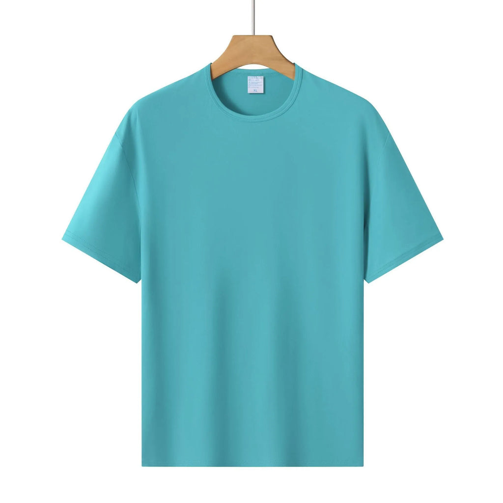Loose fit modal colour short-sleeved T-shirt in solid colours for sports meetings
