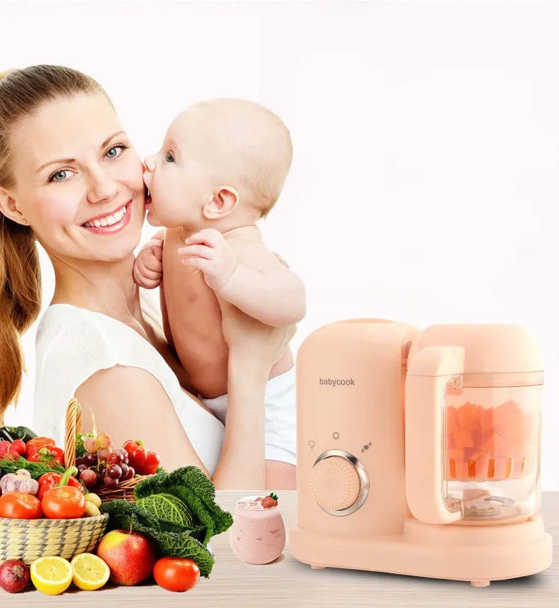 Green or pink baby food processor and steamer blender with 10 litre capacity