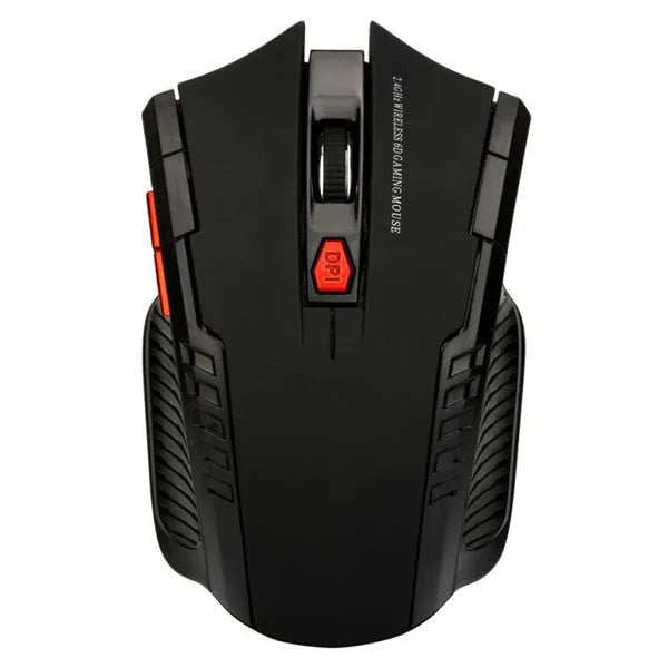 Wireless mouse with 1600 DPI resolution and 2.4GHz USB receiver in black