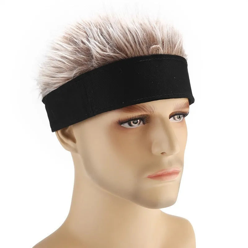 Adjustable wig hat for adults 56-58cm circumference showing hair and hat integration