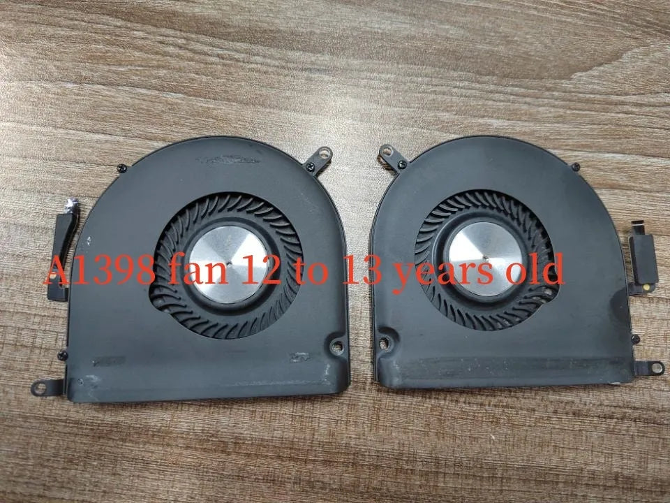 A1398 MacBook Air laptop cooling fan replacement unit in paper box packaging