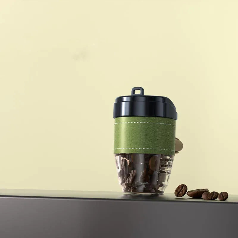 Coffee cup shaped car air freshener with solid coffee beans fragrance in choice of five colours