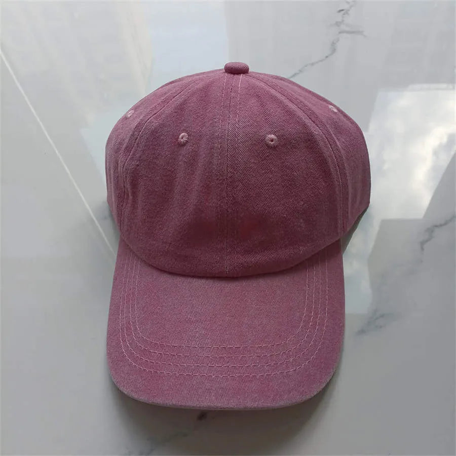 Retro washed cotton baseball cap in Army Green with dome crown and adjustable strap