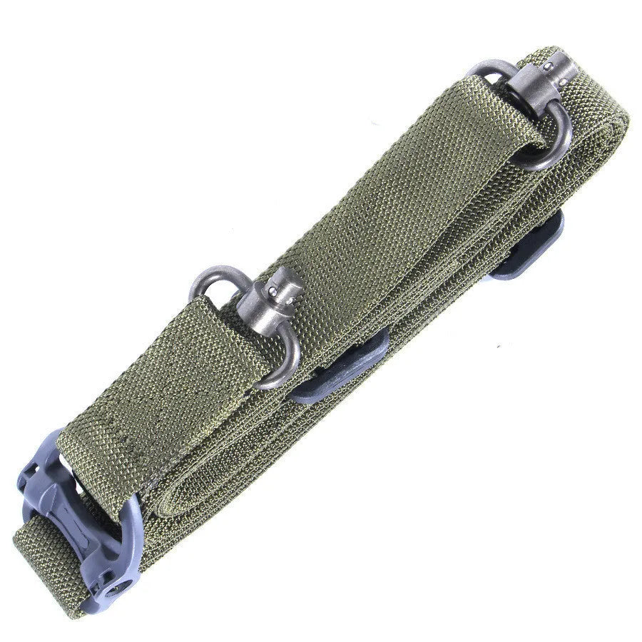 MS4 Tactical Nylon Multifunctional Task Strap Rope in Black, Army, or Mud colour, showing 150cm length.