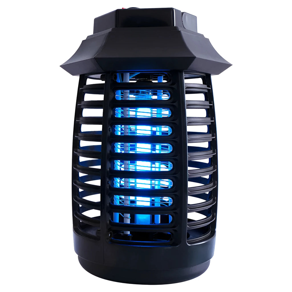Black aromatherapy mosquito lamp for insect control with UV light tube.