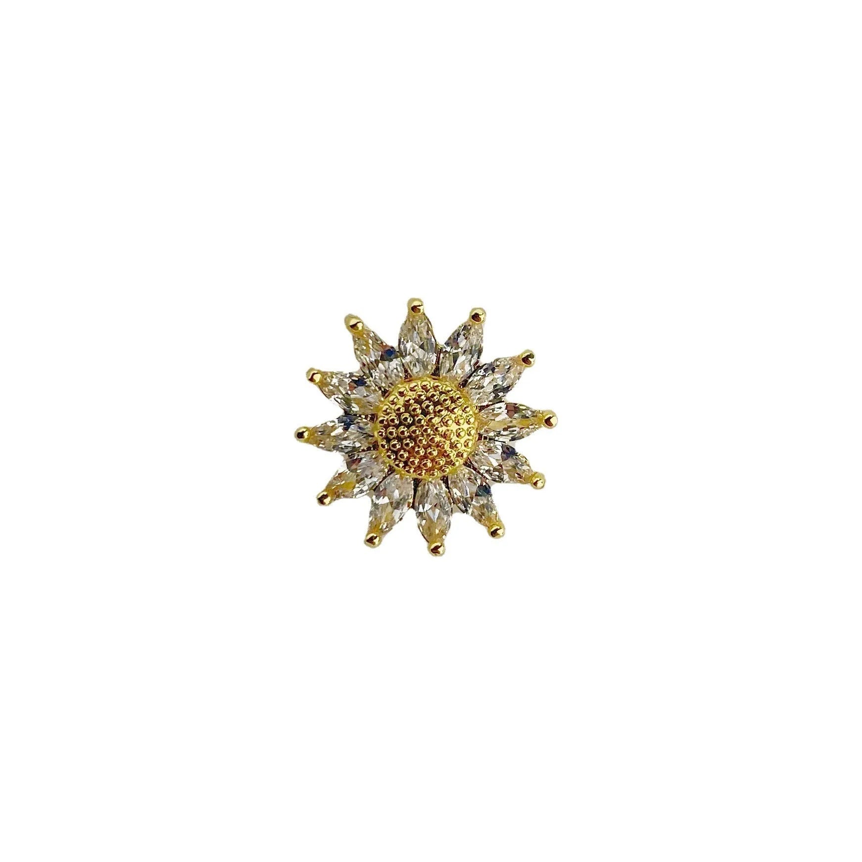 Geometric shaped copper brooch with an electroplated finish in one of six colour variations.