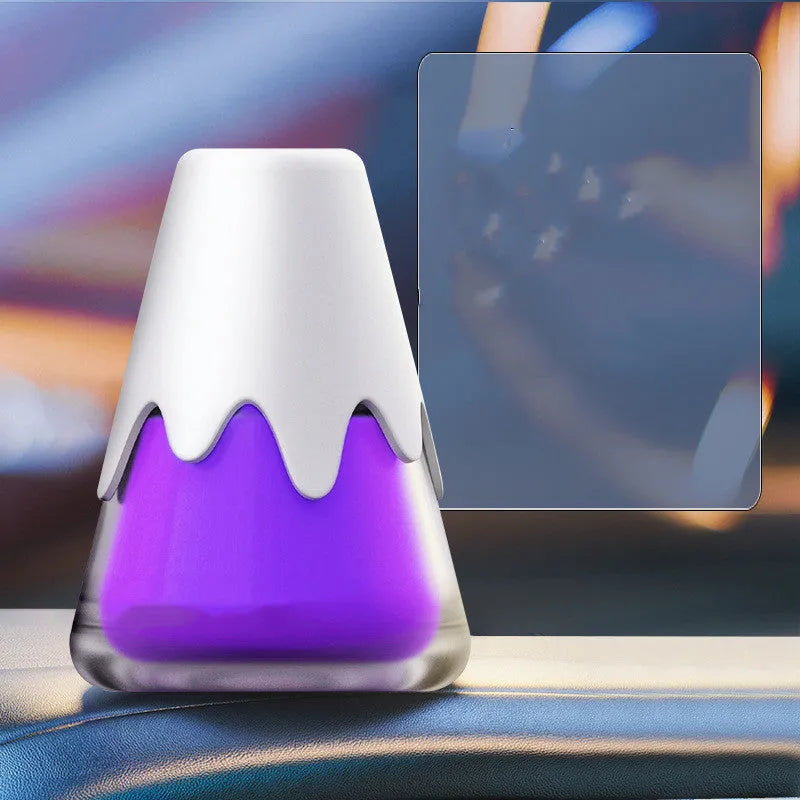 Snow Mountain Cup car mounted aroma gel air freshener in glass pot with 9.1x6.9cm dimensions