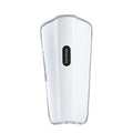 White plastic portable calf massager with mechanical control dials and a Type-C charging port.