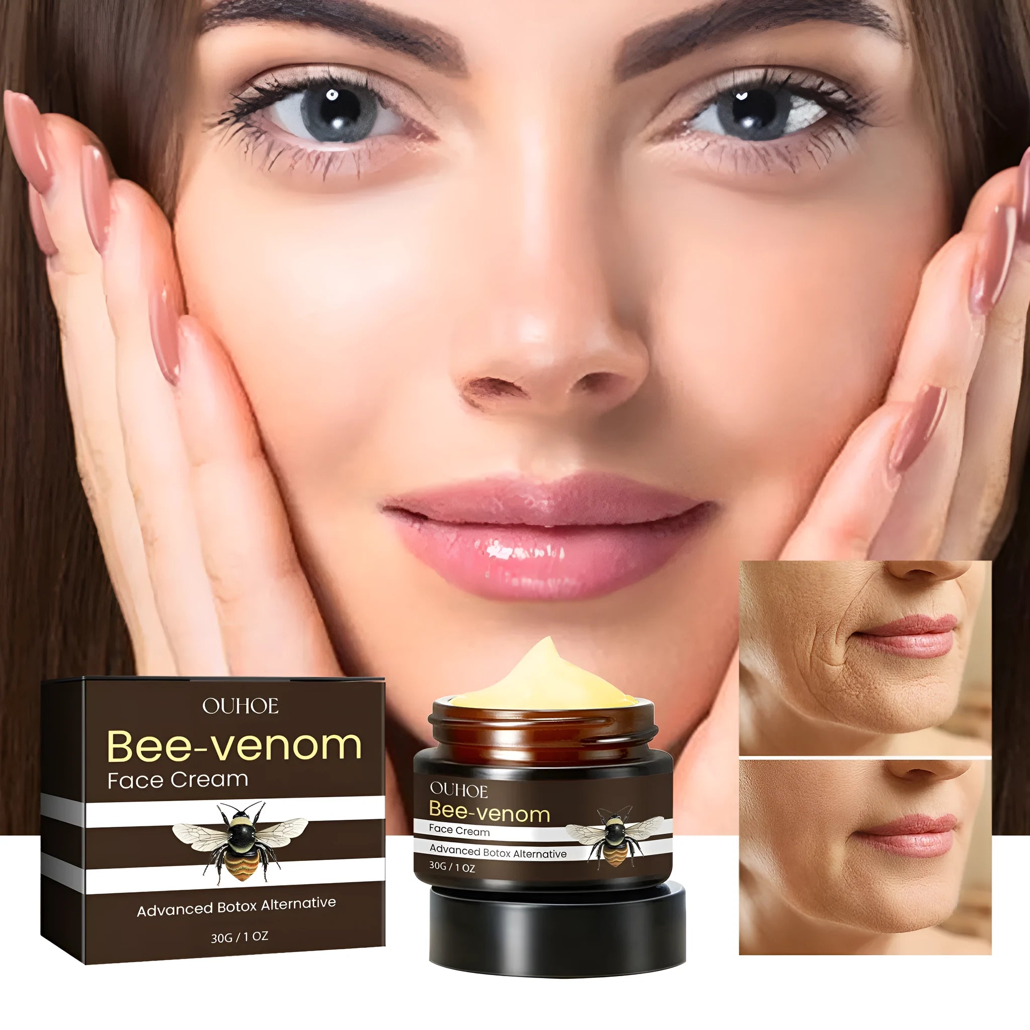 OUHOE Bee Firming Cream 30g jar of hydrating nourishing face moisturiser