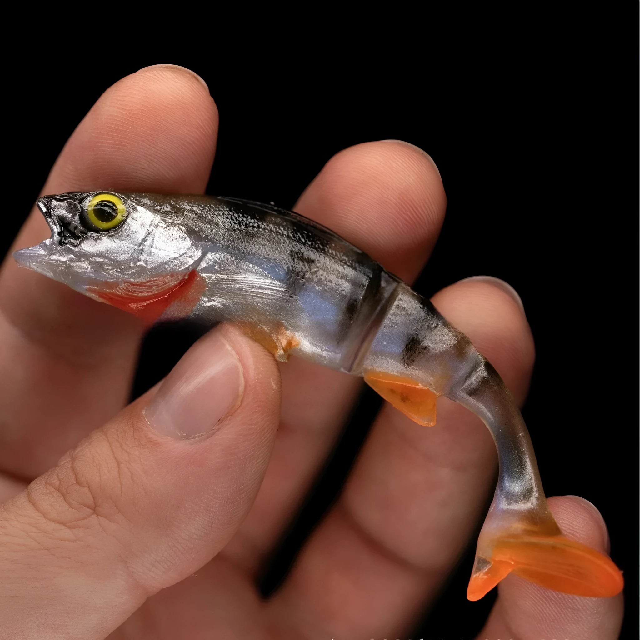 Fish T Tail catfish scissors soft plastic fishing lure with realistic fish pattern for sea fishing