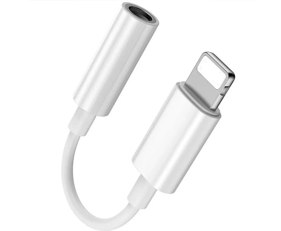 White Lightning to 3.5mm audio adapter for iPhone 7 and compatible models