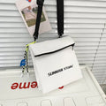Street trend messenger backpack with sewing line detailing in bends and hitches colour option