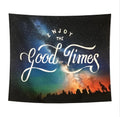 Galaxy Good Times satin tapestry with night sky landscape pattern, 150x230cm size