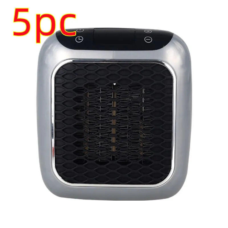 Mini wall-mounted PTC fan heater in grey, green, or blue, 800W, for rooms 11-20 sq m