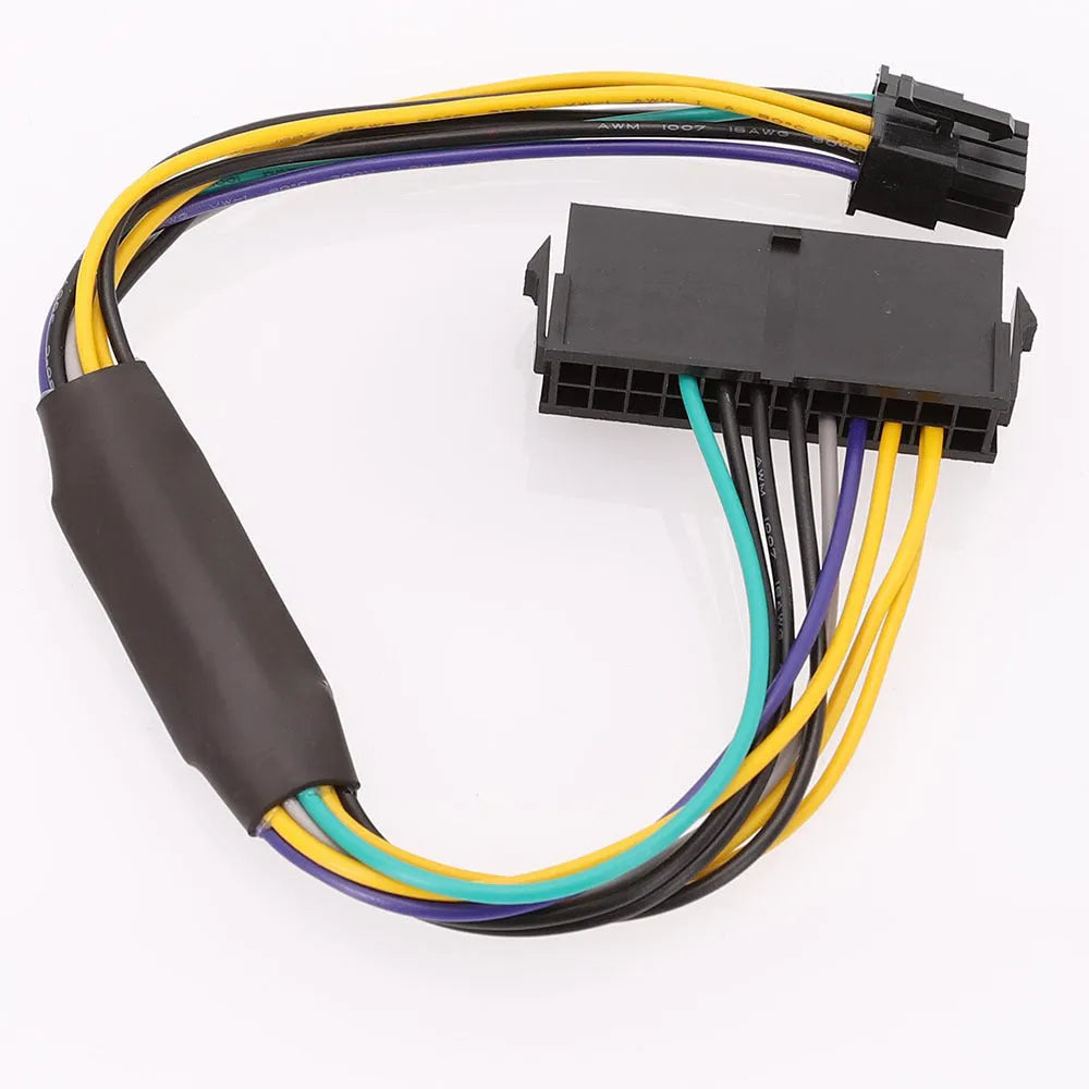 Black Dell Optiplex ATX 24-pin to 8-pin motherboard power adapter cable, 30cm long.