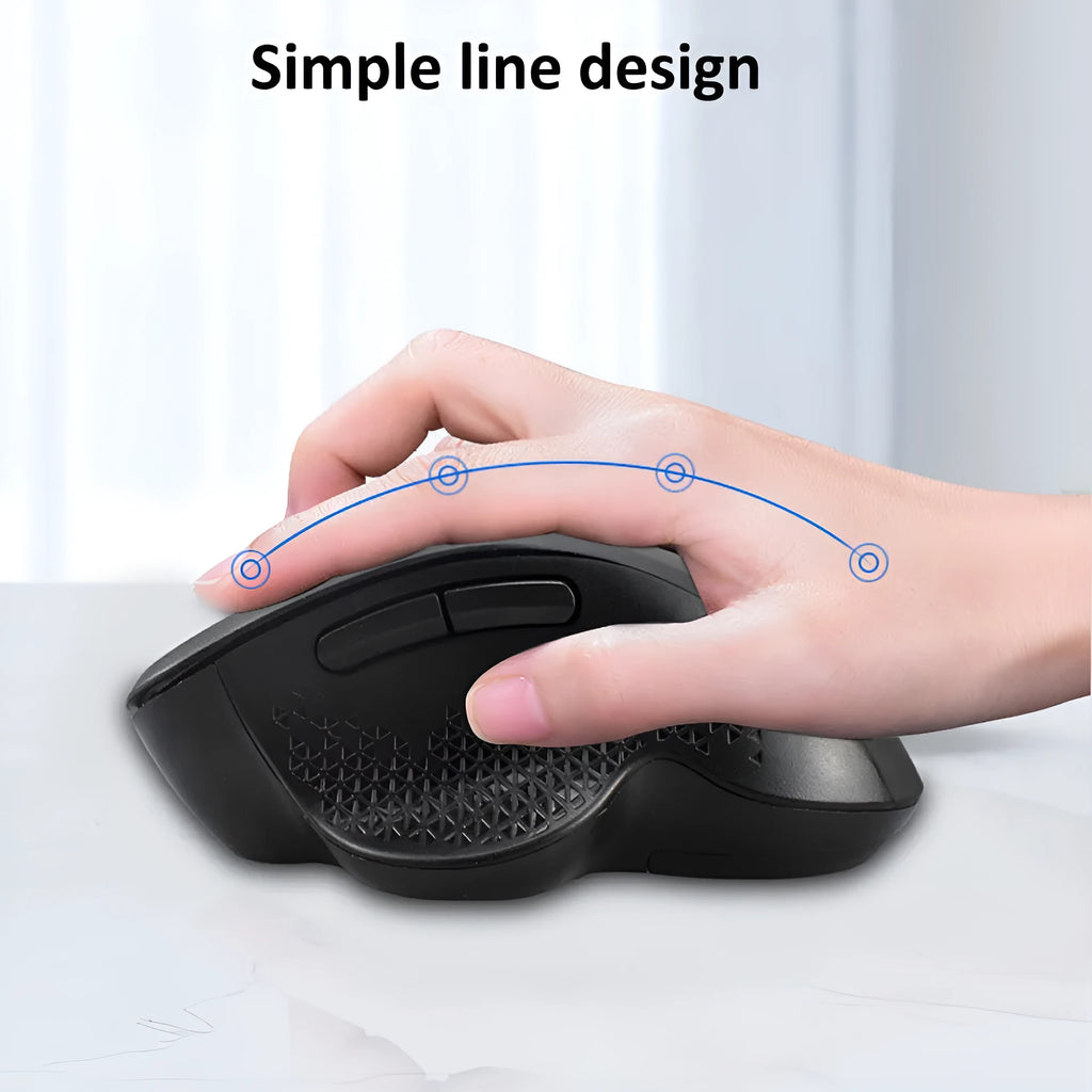 Grey and black self-charging wireless photoelectric mouse for laptop with USB charging cable