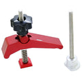 Red aluminum alloy woodworking table block slide holder with flat mouth design