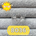 Oval denier ring ornament with 6*8mm stone and five-pointed star elements on electroplated copper