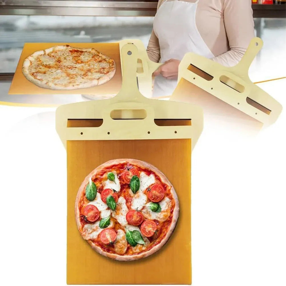 Food-grade PP pizza transfer shovel with non-stick surface measuring 55cm by 35cm