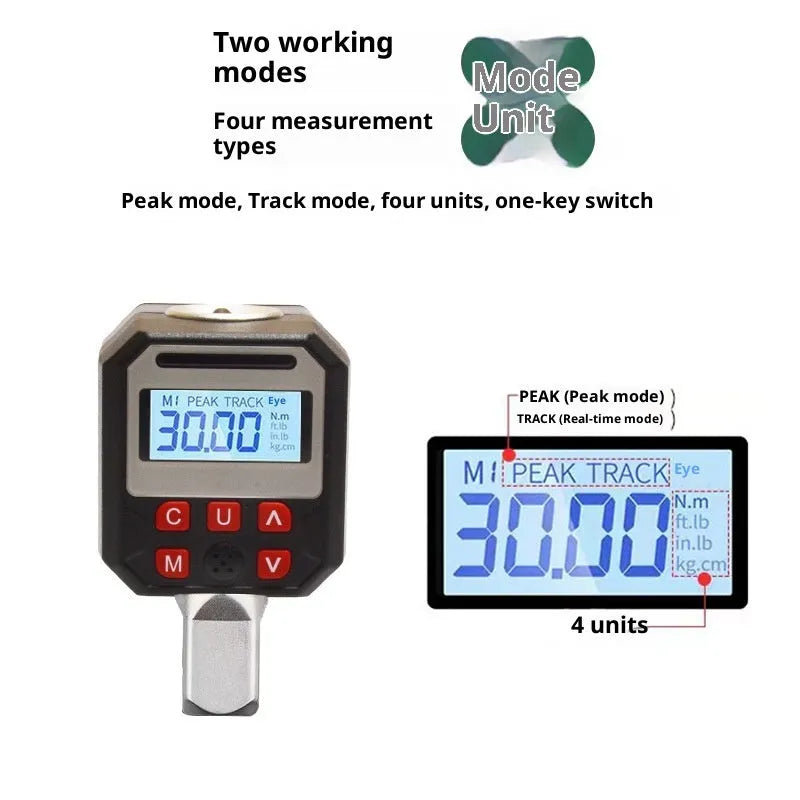 Digital torque meter 17-340 Nm six-piece set with digital display, model 17-340 Torquemeter