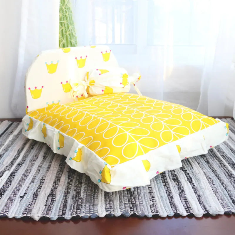Teddy small dog pet bed in green with PP cotton fill, 40x50cm size