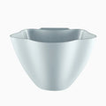 A slim Nordic blue plastic rubbish bin designed for kitchen cabinets.