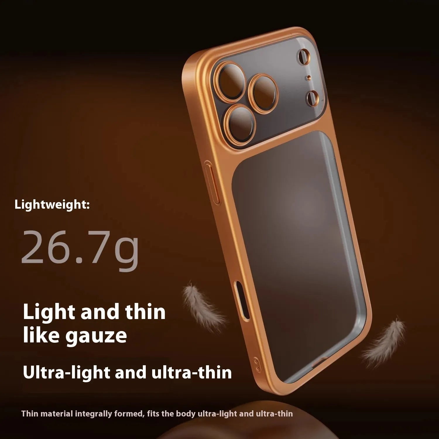 Frosted electroplating all-inclusive PC phone case for iPhone 17 series in various colours