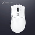 Attack Shark wireless Bluetooth gaming mouse in black, white or red colours showing compact design