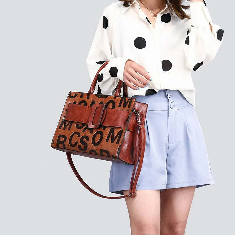 Women's hand held single shoulder bag in vertical square shape with PU fabric, available in four colours