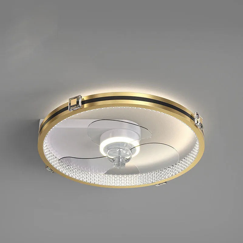 Nordic style children's room ceiling lamp with fan and LED light in iron construction