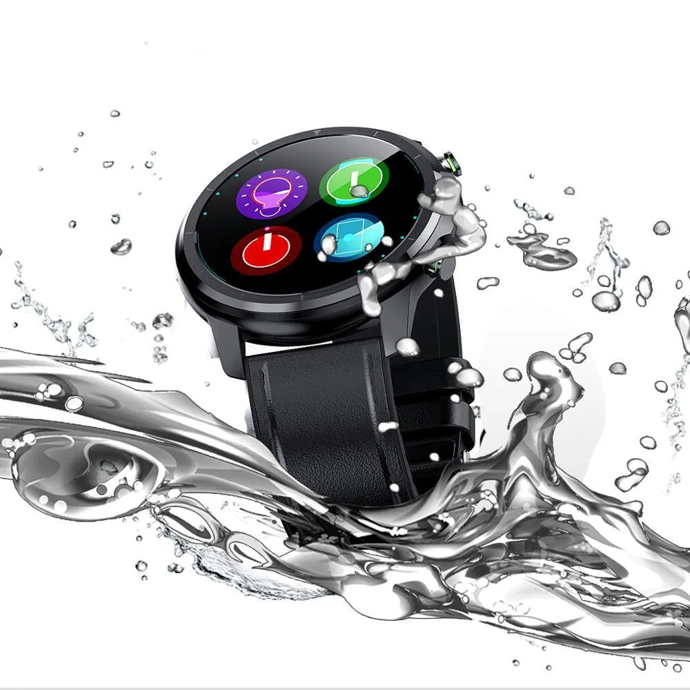 LEMFO LF26 smart bracelet in Black on a wrist, showing its 1.3-inch screen.